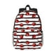 thumbnail image 1 of Disketp Ladybugs on Black and White Striped1 Mochila Escolar de 15 Pulgadas, Mochila Ligera para Estudiantes, Viajes y Trabajo, Cómoda y Resistente para el Uso Diario, 1 of 6