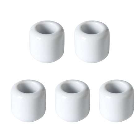 FEAMOS 5PCS White Ceramic Candle Holders for Small Taper Candle, Smooth Candleholders Candle Base