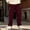 Wine, variant on Men Corduroy Work Pants Sevevn Large Side Patch Utility Pockets Mid Rise Relaxed Straight Fit Solid Color Trousers For Casual Street Daily And Weekend Outfits