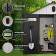 thumbnail image 5 of EconoHome Heavy-Duty Floor Polypropylene Outdoor Storage Shed with Floor 92.5"+96"+69", Grey, 5 of 7
