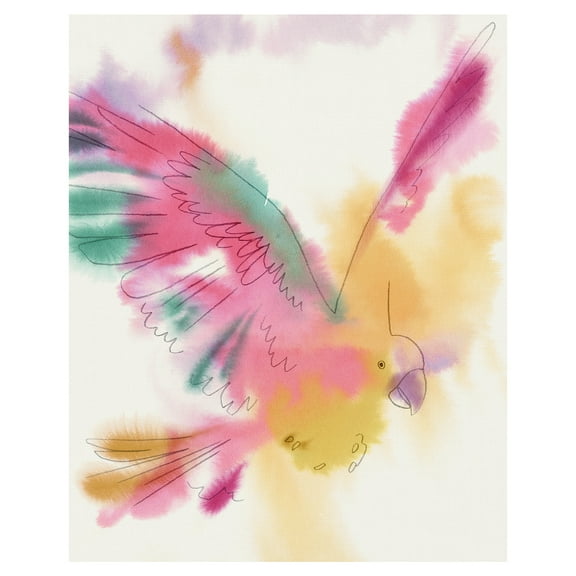 Paradise Parrot Glide by Kristine Hegre Canvas Art Print