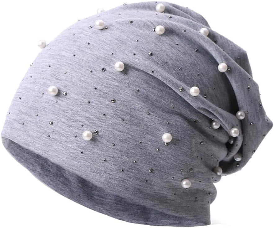 CoCoMangos Knitted Beanies for Women with Rhinestone Slouchy Skull Cap Womens Beanies Bonnet Ski Cap Headwear Fall Winter