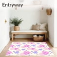 thumbnail image 3 of ODIKA 2'x3' Machine Washable Non-Slip Area Rug, Exotic Wild Safari Feline Graphic Accent High Traffic Rug, Pink, 724791, 3 of 7