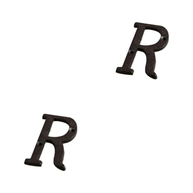 ZheElen Lettres en Métal Application Grand Chiffres de Maison Résistants à la Décoloration et Polyvalents Noir B17--R 2ensemble
