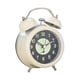 thumbnail image 2 of Reloj despertador analógico, reloj despertador ruidoso, diseño retro, reloj pequeño silencioso, reloj despertador con campanas gemelas para mesita de Blanco, 2 of 9