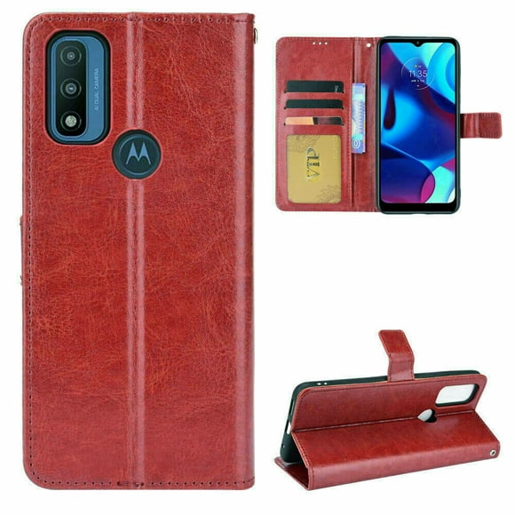 [PST] Motorola Moto G Pure 2021 Wallet Case, Leather Magnetic Card Slot Wallet Folio Flip Case Cover