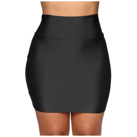 jovati Short Skirts for Women Sexy Fashion Women Stretch Tight Sexy Skirt Solid High Waist Short Slim Mini Skirts