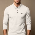 thumbnail image 6 of Running Shirts Dqueduo Summer Men's Short-sleeved T-shirt Refreshing Breathable Loose-fitting Middle-aged Business Casual Color Top Shirt for Men Beige L, 6 of 8