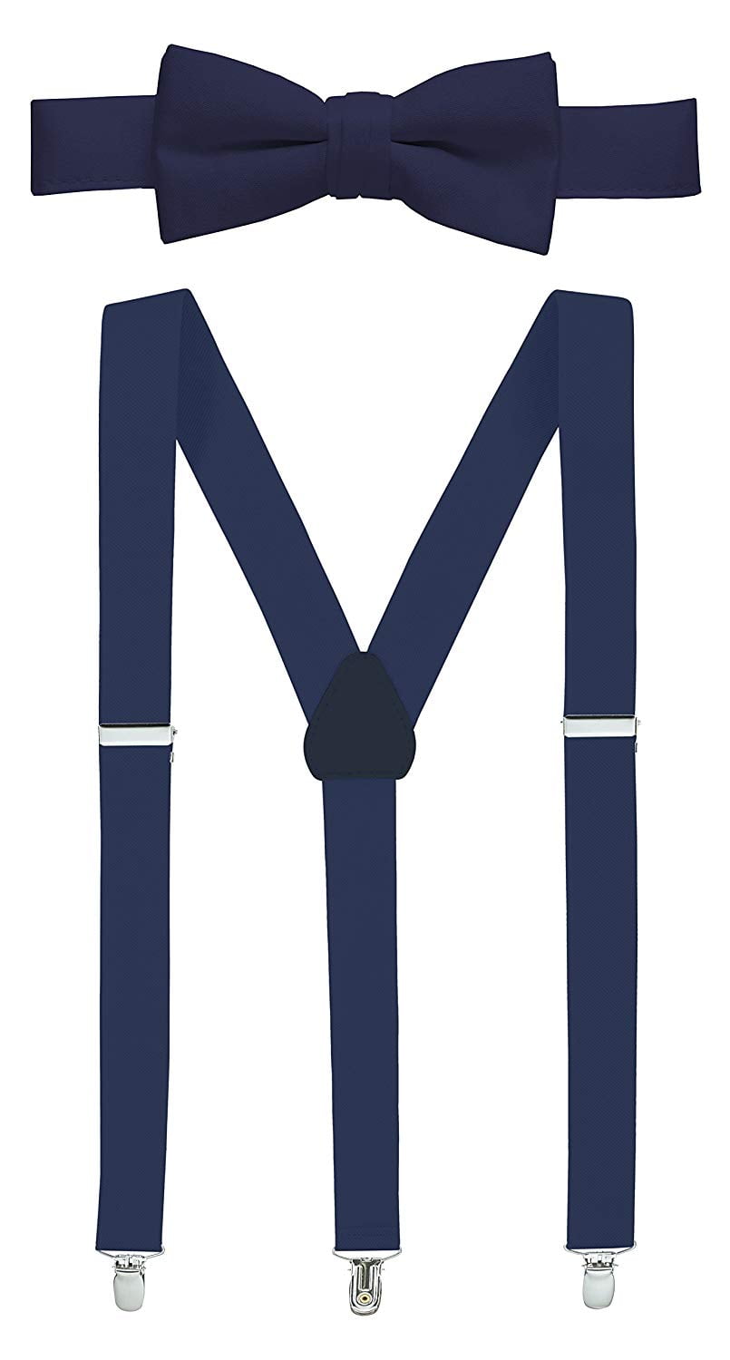 New Y back Men's Vesuvio Napoli Suspenders Bowtie Hankie Zebra Black White 