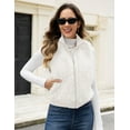 thumbnail image 5 of ieFashion Womens Faux Fur Vest Lapel Collar Sleeveless Zip Up Cardigan Vest Top Fuzzy Coats Jacket Fluffy Outwear with Pockets, 5 of 8