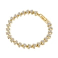 thumbnail image 1 of Pulsera para mujer con forma de corazón y brillantes incrustaciones de diamantes de imitación, resistente al agua, para uso informal, accesorio de muñeca, 1 of 8