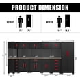 thumbnail image 3 of Garage Storage Cabinet System,16PCS Garage Cabinets and Storage System Corner Workshop Set with Corner Cabinet, Cabinet Drawers, Workbench, Pegboard for Tool Organization, Black Red, 3 of 9