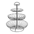 thumbnail image 1 of Cesta de almacenamiento Soledad 3 capas alambre de hierro frutero desmontable soporte Metal negro, 1 of 8