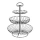 thumbnail image 1 of Soporte de de Alambre de 3 Niveles, Organizador de Mostrador de Cocina, Cuenco para , Soporte de Almacenamiento Colgante , Negro perfecl cesta de frutas de encimera, 1 of 8