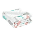 thumbnail image 3 of Lush Decor Whale Kids Animal Print Sherpa Reverse Throw, 60" x 50", Pink/Aqua, Single, 3 of 7