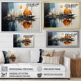 thumbnail image 4 of Designart "Moonlit Sailboat Collage Horizon Dreams III" Transportation Framed Wall Art - Modern Orange Boat Sailing Entryway Framed Wall Art, 4 of 6