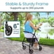 thumbnail image 3 of Andador de acero Vive Mobility con asiento - Andador plegable, estrecho y con ruedas para personas mayores en espacios reducidos - Andador ligero de 4 ruedas para adultos, fácil de manejar, con espaci, 3 of 5