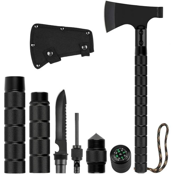 Survival Axe Folding Portable Camping Axe MultiTool Hatchet Survival Kit Tactical Tomahawk