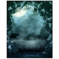 thumbnail image 1 of BSDHOME Polyester Water Scenic Photography Background Halloween Cloudy Photo Backdrops 5x7ft, 1 of 2