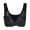 Black, variant on Popvcly Women Floral Lace Bralette Wireless Front Closure Back Smoothing Push up Bra Thin Padded Underwear