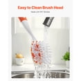 thumbnail image 6 of KFFKFF Dish Brush Set, 4 Kitchen Scrub Brushes with Durable Handle, Cleaning Brushes with Angled Bristles, Perfect for Cookware, Sink, and Stove, Includes 2 Gray + 2 Orange, 6 of 9
