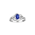 thumbnail image 1 of RYLOS Rings for Women Sterling Silver Ring Classic Style Birthstone Ring 6X4MM Gemstone &  Diamonds Blue Star Sapphire Jewelry for Women Size 6, 1 of 7