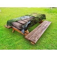 thumbnail image 1 of Jungle Outdoor Tablecloth, Wooden Footbridge Along the Stream in Greenery Jungle Waterscape Scenery, Decorative Washable Fabric Picnic Tablecloth, 58 X 120 Inches, Brown Green White, by Ambesonne, 1 of 2