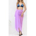 thumbnail image 2 of HAPPY BAY Women's Vacation Beach Sarong Pareo Wrap Slit Bottom One Size Lavender-AD87, 2 of 4