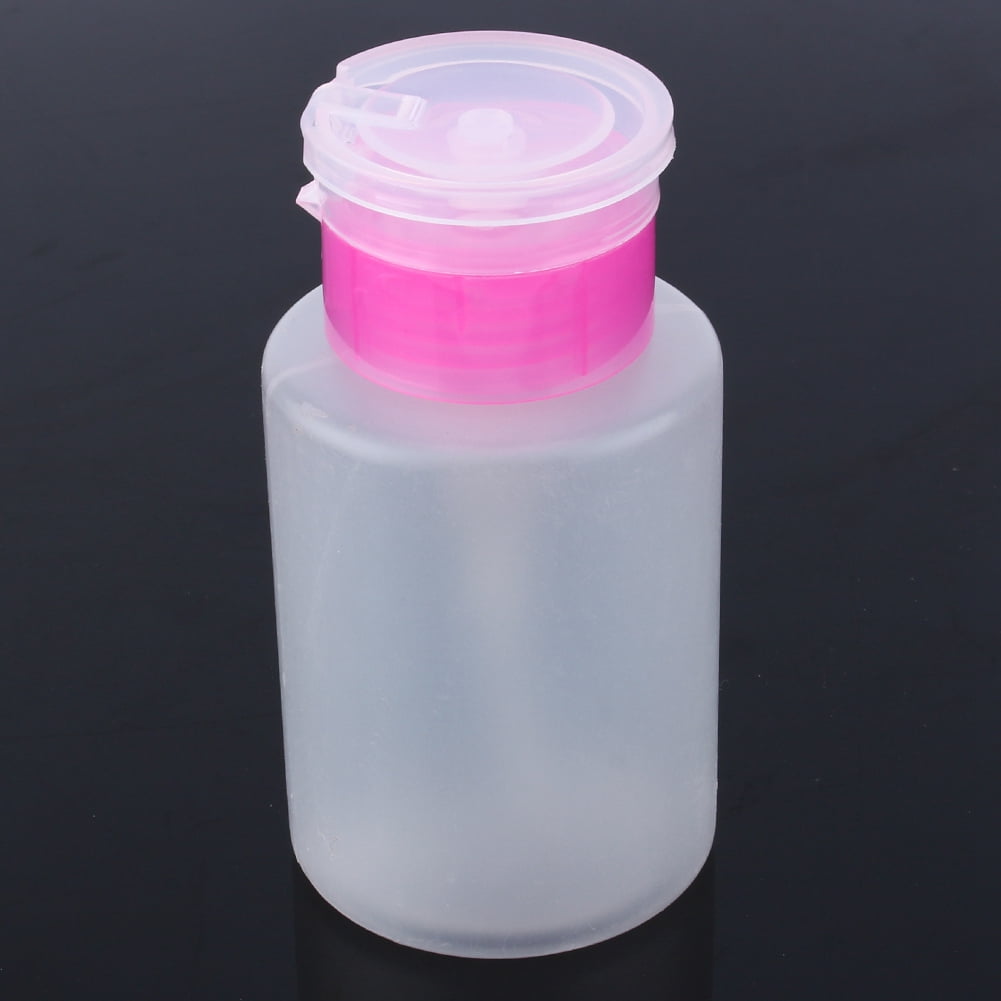 OTVIAP Empty Clear Nail Art Pump Dispenser Acetone Polish Remover Liquid Bottle