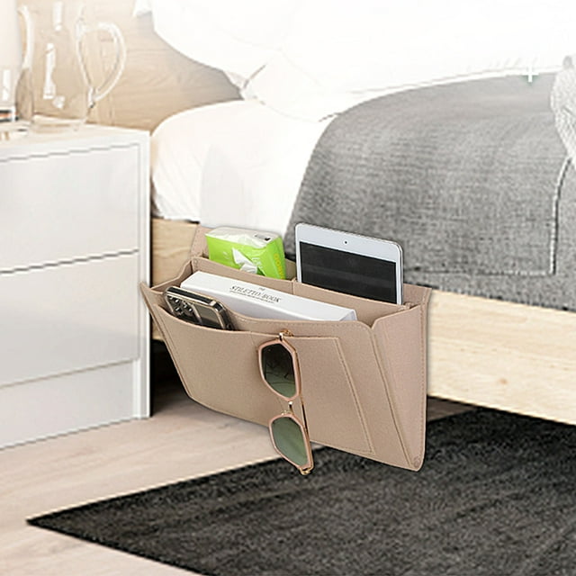 Fiudx Organizador de Mezquite, Bolsa Colgante Multibolsillos, Bolsa de Almacenamiento de Lino, Ideal para Sofá de Dormitorio, Solución para Optimizar El Espacio, Diseño de Fácil Instalación, Decoraci