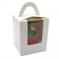 thumbnail image 2 of Hzzsbu Cupcake Boxes, 10 Pcs Single Paper Cupcake Holder Containers, Candy Cookies Desserts Gift Boxes with Window and Handle for Wedding Birthday Party, 2 of 7