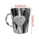 thumbnail image 3 of Taza de San Valentín con forma de corazón | Taza de café de acero inoxidable 304 | Cristales pavé de diamantes, asa individual, 355 ml | Mantiene las bebidas frías/calientes | Regalo romántico en, 3 of 9