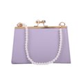 thumbnail image 1 of Elegante Clip Mujer Bolsos de Hombro PU Mujer Perla Bolsos Embrague (Púrpura) Tmvgtek Oficina Multiescena Multifunción, 1 of 9