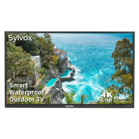 SYLVOX 55" Outdoor TV, 2000 Nits Full Sun Smart TV, 4K UHD LED TV with IP55 Waterproof (Pool Series)