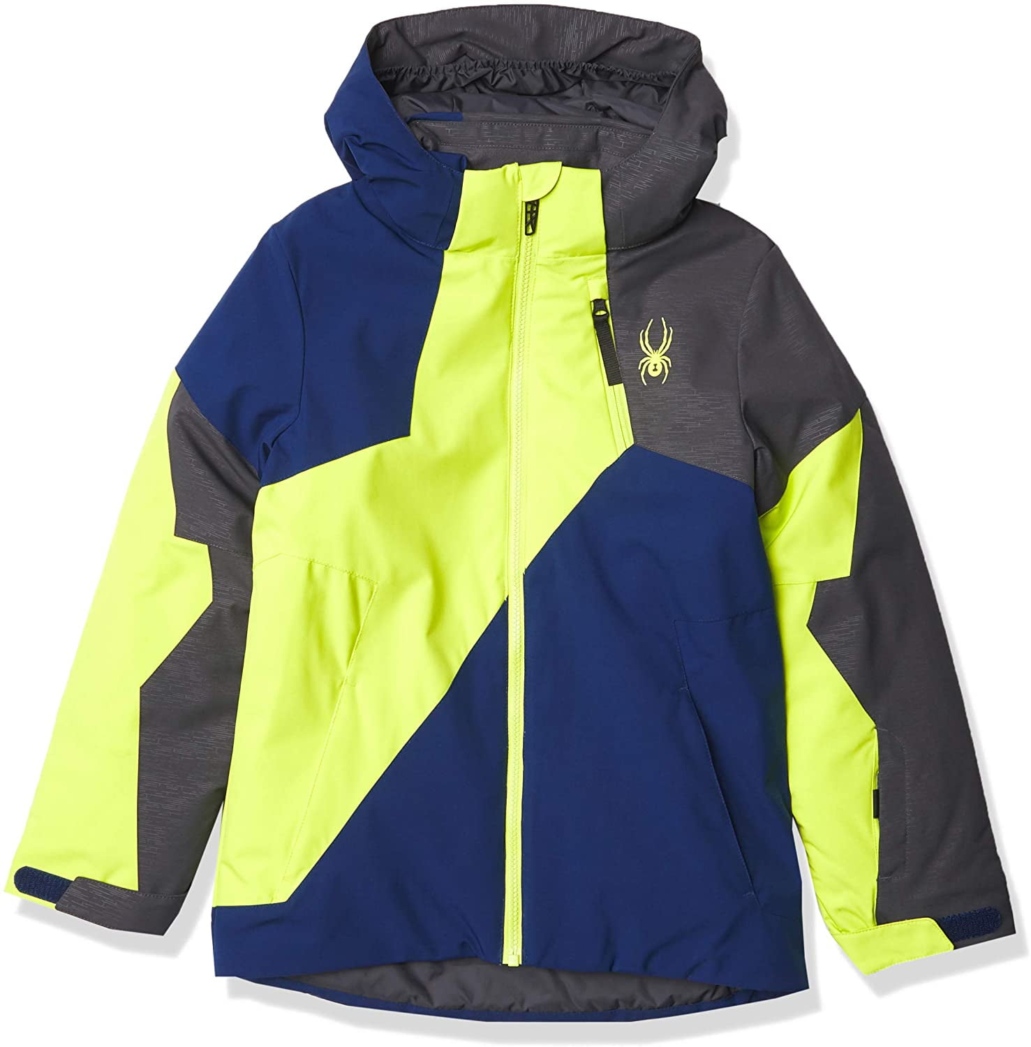Details about   NWT Boy's Spyder Ambush Jacket Size 12 Black Gray Red-Orange MSRP $150.00 
