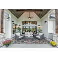 thumbnail image 2 of Linon Outdoor Washable Area Rug Collection, Ivory and Charcoal, 7' x 9', 2 of 10