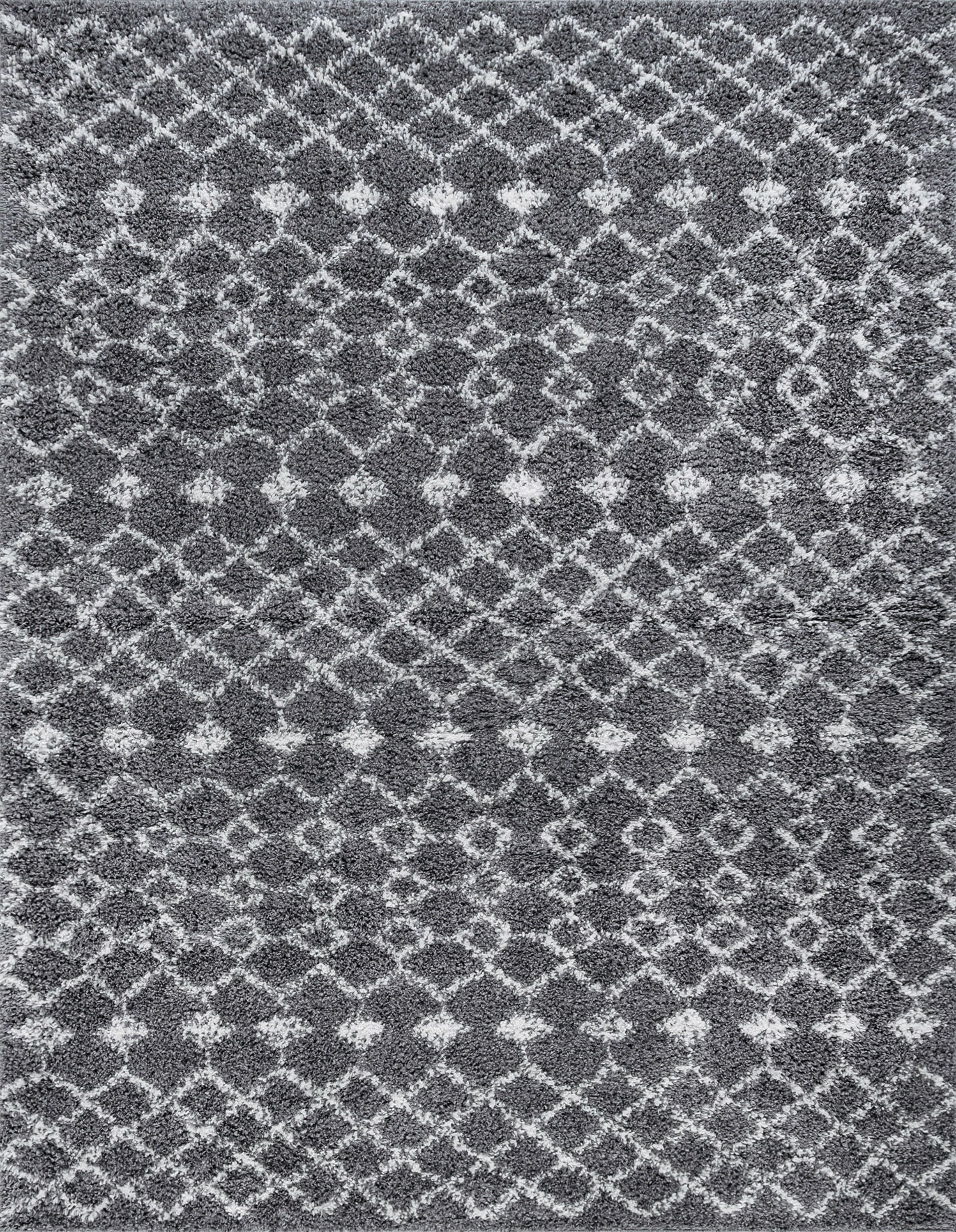 Bliss Rugs Transitional Geometric 4' x 5'3'' Gray and White Polypropylene Indoor Area Rug, 4' x 5'3''