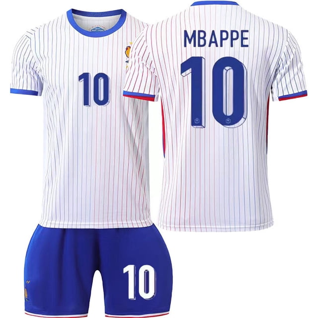Copa de Europa 2024 Camiseta de visitante de Francia No. 10 Traje de camiseta de fútbol de Mbappé 11 Camiseta transfronteriza de Dembélé10. Mbappé