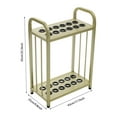 thumbnail image 3 of ToppiJoy  Adjustable Floor Stand Pool Stick Holder Double-Tier Vertical Pool Cue Racks for Bar, Billiard Room, Game Room, Club and Gym (Gold, 12 Holes), 3 of 22