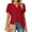 Red, variant on ITSAME Blouse for Womens, V Neck Short Sleeve Pleated Flowy Summer 2025 Casual Fashion Tops Beige L