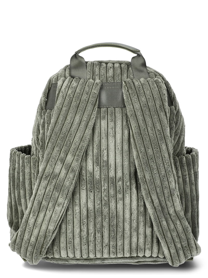 No Boundaries Corduroy Backpack for Women Olive 18x13 inches with