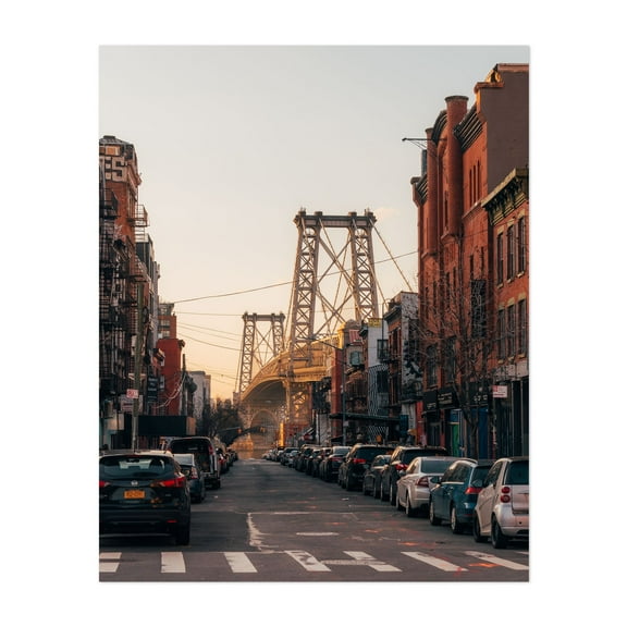 Williamsburg Bridge 02 - Brooklyn New York Photography Unframed Wall Art Print 8 x 10 inches