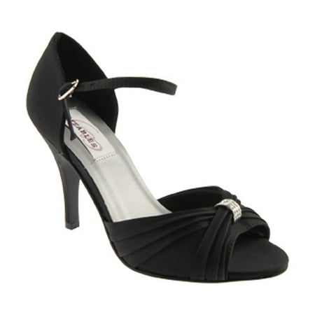 Dyeables Black Satin - Dyeables Women's Nora Pump