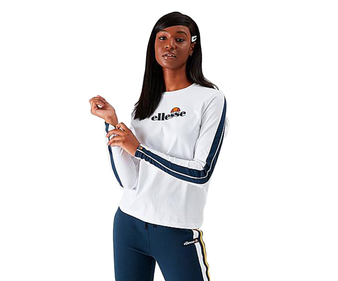 Uitgaven oortelefoon Margaret Mitchell Ellesse Orsola Long-Sleeve T Womens Active Shirts & Tees Size S, Color:  White - Walmart.com