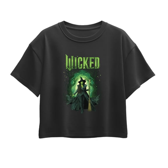 Wicked - Elphaba Forest - Youth Girl Short Sleeve Boxy Tee