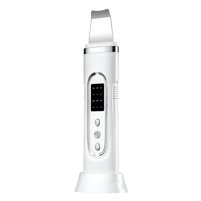 Instrumento de limpieza facial Instrumento de belleza eléctrico Instrumento de limpieza (Color: Blanco)-Espátula para la piel del depurador facial