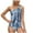 #225 Blue, variant on Felirenzacia Women's One Shoulder One Piece Swimsuit, Cutout Graphic Slimming Tummy Control Ruched Bath Suit,Black,M