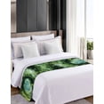 thumbnail image 4 of Bed Runner Scarf Queen Size, Forest Stain Bed Runners & Scarves for Foot of Beds, Nature Green Tree Spring Scenic Woodland Decorative Bedding Runner Scarf for Hotel Home Bedroom 83 x20 Inch, 4 of 6