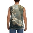thumbnail image 4 of Pofeuu Forest Meditating White Tiger Print Men's Muscle T-Shirt, Sleeveless, Muscle Tank, Classic Muscle Tee Top For Men Casual Sleeveless Muscle T-Shirt Trendy Clothes-Medium, 4 of 7