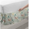 thumbnail image 2 of Ethnic Bed Skirt, Folk Magic Theme with Gypsy Bottles and Crystal Gem Stones Alchemy Energy, Elastic Bedskirt Dust Ruffle Wrap Around for Bedding Decor, 4 Sizes, Ivory and Multicolor, by Ambesonne, 2 of 2